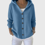 Button-Down Hooded Cardigan