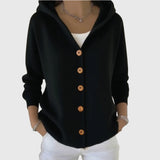 Button-Down Hooded Cardigan