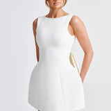 Pearl Bow Mini Dress