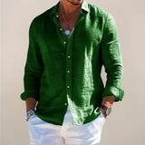 Casual Button-Front Point Collar Shirt
