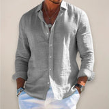 Casual Button-Front Point Collar Shirt