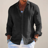Casual Button-Front Point Collar Shirt