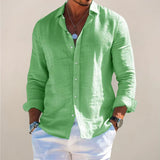 Casual Button-Front Point Collar Shirt