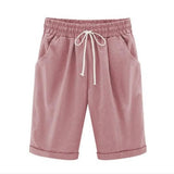 Elastic-Waist Drawstring Shorts