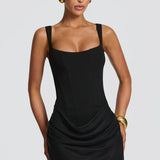 Lace-Up Corset Mini Dress