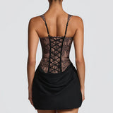 Lace-Up Corset Mini Dress