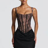 Lace-Up Corset Mini Dress