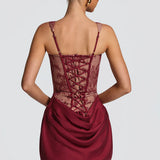 Lace-Up Corset Mini Dress