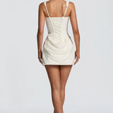 Lace-Up Corset Mini Dress