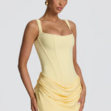 Lace-Up Corset Mini Dress