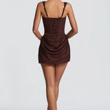 Lace-Up Corset Mini Dress