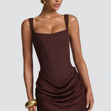 Lace-Up Corset Mini Dress