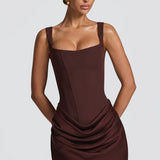 Lace-Up Corset Mini Dress