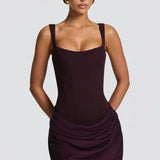 Lace-Up Corset Mini Dress