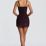 Lace-Up Corset Mini Dress