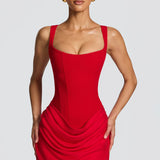 Lace-Up Corset Mini Dress