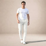 Men's Elastic Waist Regular Fit Trousers