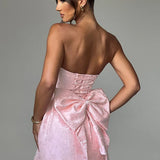 Strapless Bow Mini Dress