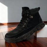 Lace-Up Moc-Toe Boots
