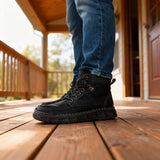 Lace-Up Moc-Toe Boots