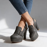 Platform Slingback Block Heels