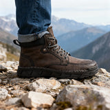 Lace-Up Moc-Toe Boots