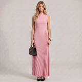 One Shoulder Chiffon Maxi Dress