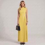 One Shoulder Chiffon Maxi Dress