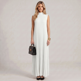 One Shoulder Chiffon Maxi Dress