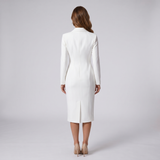 Blazer Lapel Midi Dress