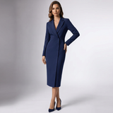 Blazer Lapel Midi Dress