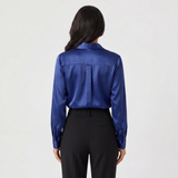 Shirt Collar Long Sleeve Blouse
