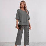 Martha Wide Leg Trouser Set