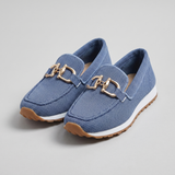 Susana Gold Hardware Platform Loafer