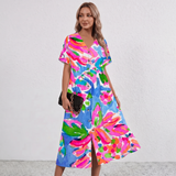 Paula Botanical Print Maxi Dress