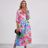 Paula Botanical Print Maxi Dress
