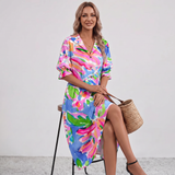 Paula Botanical Print Maxi Dress