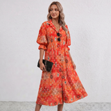 Paula Botanical Print Maxi Dress