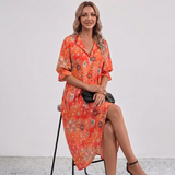 Paula Botanical Print Maxi Dress