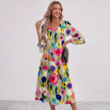 Elviera Floral Bell Sleeve Mini Dress