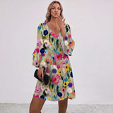 Elviera Floral Bell Sleeve Mini Dress