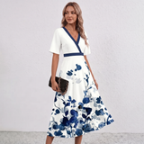 Leila Floral Print Wrap Maxi Dress