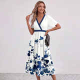 Leila Floral Print Wrap Maxi Dress