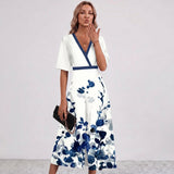 Leila Floral Print Wrap Maxi Dress
