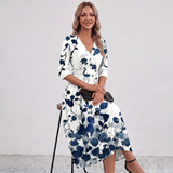 Leila Floral Print Wrap Maxi Dress