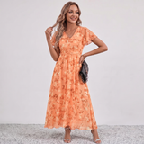 Lola Flutter Sleeve Floral Maxi Dress