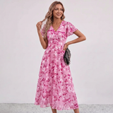 Lola Flutter Sleeve Floral Maxi Dress