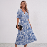 Amalia Floral Tassel Tie Maxi Dress