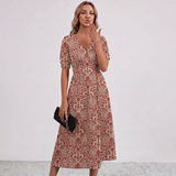 Amalia Floral Tassel Tie Maxi Dress
