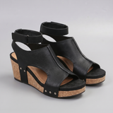 Adela Open Toe Cork Platform Sandal